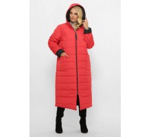 Двостороннє стьобане пальто Полі коралове UA25P4