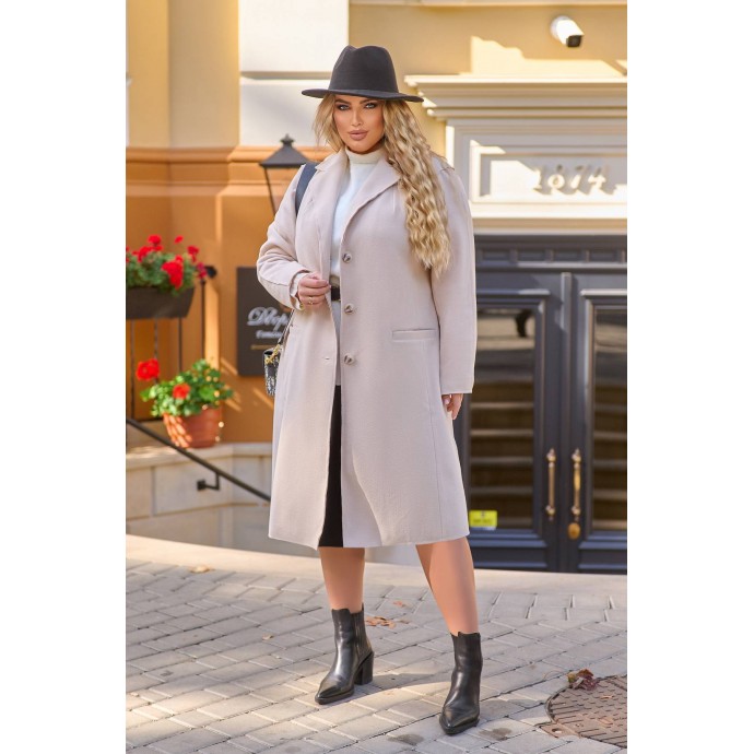 Напіввовняне легке пальто Рейн світло-бежеве UA25P1