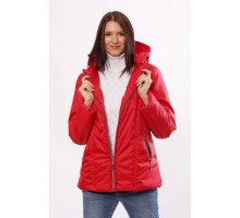 Красная модная куртка матовая с карманами ОСН4016