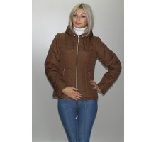 Куртка коричневая матовая с капюшоном ОСН6001-5