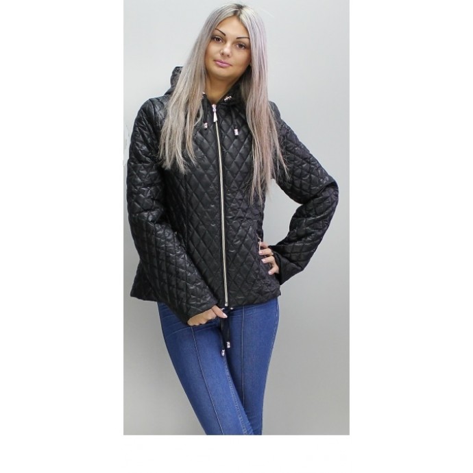 Черная модная куртка осень-весна ОСН60010-2