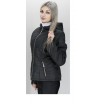 Куртка модная черная на молнии ОСН60012-1