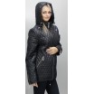 Куртка женская с молниями весна осень черная ОСН6002