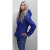 Женская куртка съемный капюшон цвета электрик ОСН6006-5