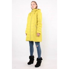Желтая демисезонная куртка на молнии ОСН6005-8