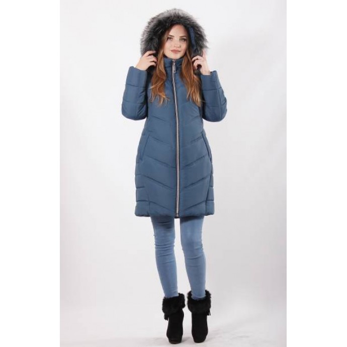 Зимняя куртка женская бирюзовая ОСН77701