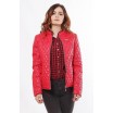 Красная женская куртка весенняя с карманами на молнии ОСН902263