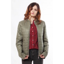 Женская куртка с двумя врезными карманами цвета хаки ОСН902243