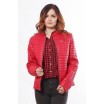 Красная женская куртка в квадратик ОСН902242