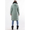 Оливковая куртка женская очень теплая с карманами на молнии ОСН77707