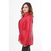 Красная женская куртка с двумя карманами на молнии ОСН902257