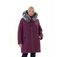 Свободная зимняя женская куртка с мехом ЛАНА77037-138