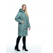 Длинная женская куртка мятного цвета лана11r-106