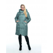 Длинная женская куртка мятного цвета лана11r-106