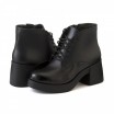 Женские кожаные ботинки на массивном каблуке КИРА1196-524-02