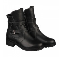 Зимние черные ботинки КИРА1145-vm-tera-01n