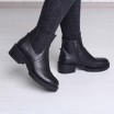 Кожаные ботинки черного цвета на каблуке КИРА1169-vm-7917-03ch