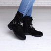 Черные замшевые ботинки с ремешком КИРА1150-vm-kim-02