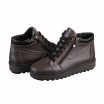 Короткие кожаные ботинки на зиму КИРА1154-vm-0515-01besh