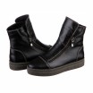 Черные кожаные ботинки с молниями КИРА1153-VM-lusi-05ch