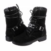 Черные замшевые ботинки с ремешком КИРА1150-vm-kim-02