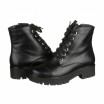 Черные зимние кожаные ботинки КИРА1199-astra-12k