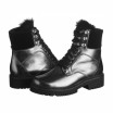 Кожаные серебряные ботинки с мехом КИРА1156-vm-astra-18ser