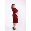 Бордовое стильное платье ККК6668-01248-2