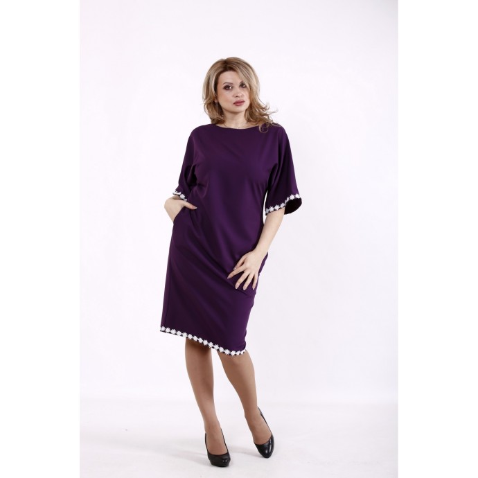Фиолетовое свободное платье КККD44-01731-2