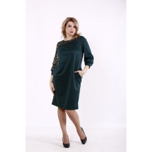 Зеленое асимметричное платье КККD50-01729-2