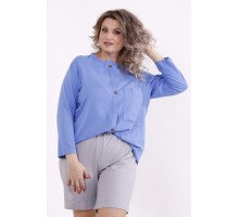 Голубая льняная рубашка КККC0032-01509-1