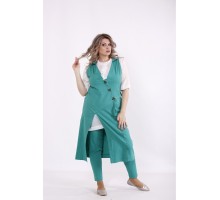 Зеленый костюм: брюки и жилетка КККC0058-01499-2