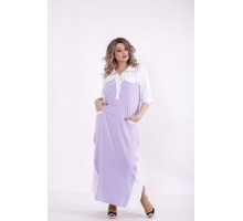 Сиреневое платье с карманами КККC0063-01497-3