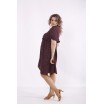 Бордовое платье в горошек КККC0035-01508-1