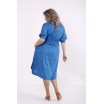 Голубое стрейчевое платье КККC0015-01514-3