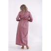 Бисквитное длинное платье с поясом КККC0053-01501-1