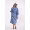 Голубое однотонное платье КККC0054-01500-3
