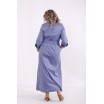 Голубое длинное платье с поясом КККC0052-01501-2