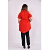 Красная блузка с апликацией 42-74 размер ККК348-0480-3