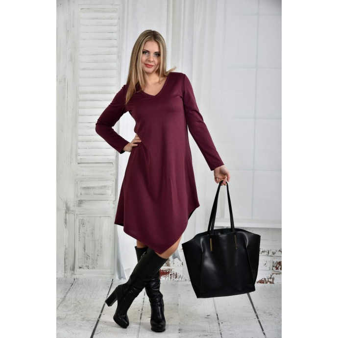 Бордовое платье 42-74 размер ККК54-0437-3