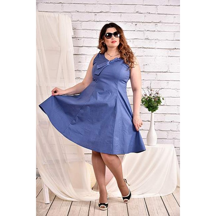 Синее платье 42-74 размер ККК457-0455-2