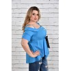 Голубая блузка ККК1536-0331-3