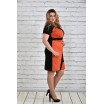 Платье больших размеров оранжевое ККК1533-0334-1