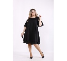 Черное шифоновое платье КККZ29-01439-1