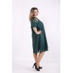 Темно-зеленое платье из шифона КККZ27-01439-3