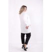 Белая блузка с длинной спинкой КККZ8-01449-1