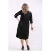 Черное простое платье КККZ26-01440-1