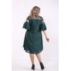 Темно-зеленое платье из шифона КККZ27-01439-3