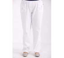 Белые льняные штаны КККX006-b073-1