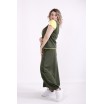Хаки комплект: юбка и блузка КККX0022-01490-3